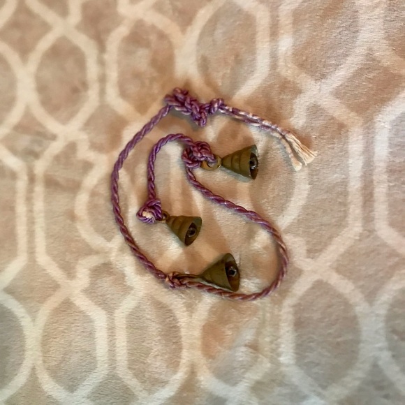 Other - Artisan Purple Cord Bracelet with Green Accents